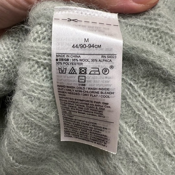 Banana Republic Alpaca Wool Ribbed Tunic Sweater Sz medium - Picture 7 of 8